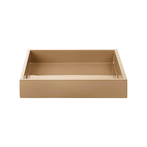 Mojoo Lux Lak Bakke 19x19x3,5 cm - Nougat Tilbud!