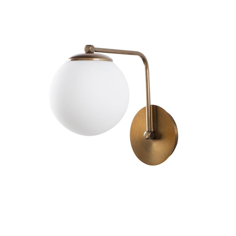 Elegant Lumi Væglampe i Glas og Guld Metal