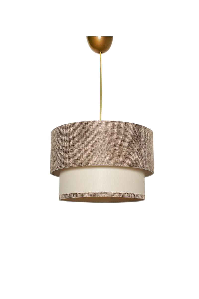 Lumi Agen Loftlampe i Beige Stof og Metal - Elegant Belysning