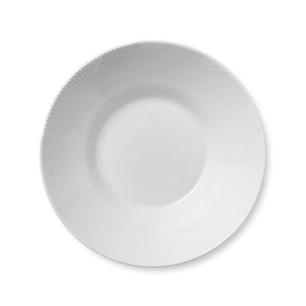 Royal Copenhagen Hvid Elements Dyb Tallerken 25 cm - Udsalg!