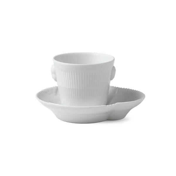 Royal Copenhagen Hvid Elements Espressokop med Underkop