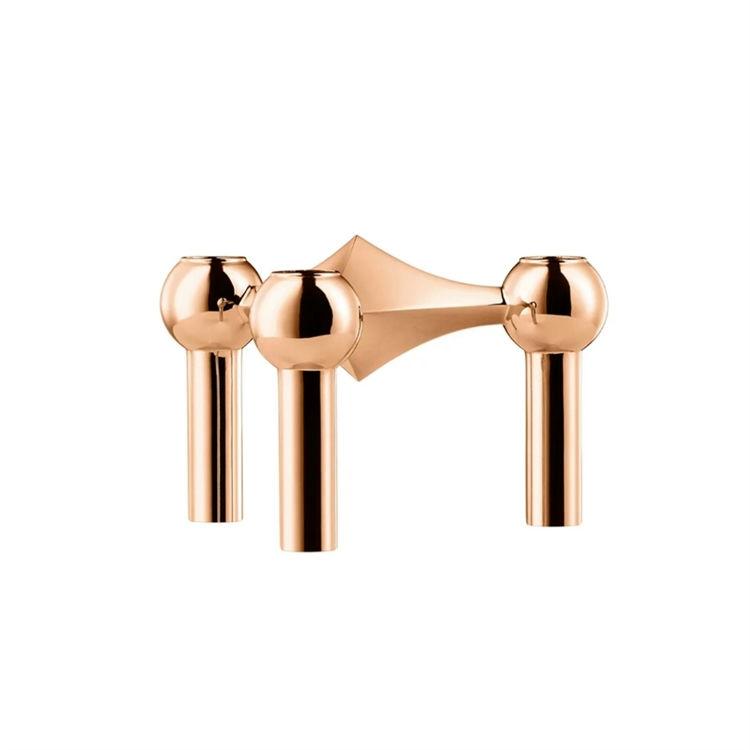 Stoff Nagel Lysestage i Rose Gold - Elegant Boligtilbehør