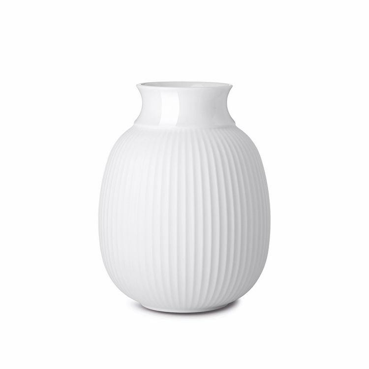 Lyngby Curve Vase Stor – Elegant Håndlavet Porcelæn
