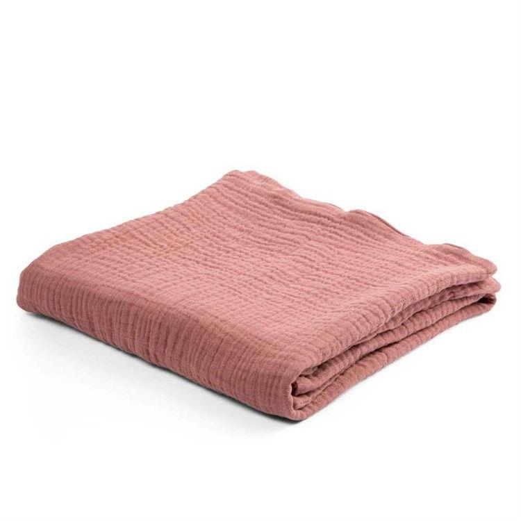 Sebra Babytæppe i Blomster Pink - Økologisk Komfort