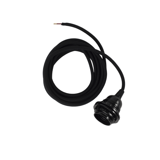 Soi Stofledning til Pendel Loftlampe 300 cm - Sort