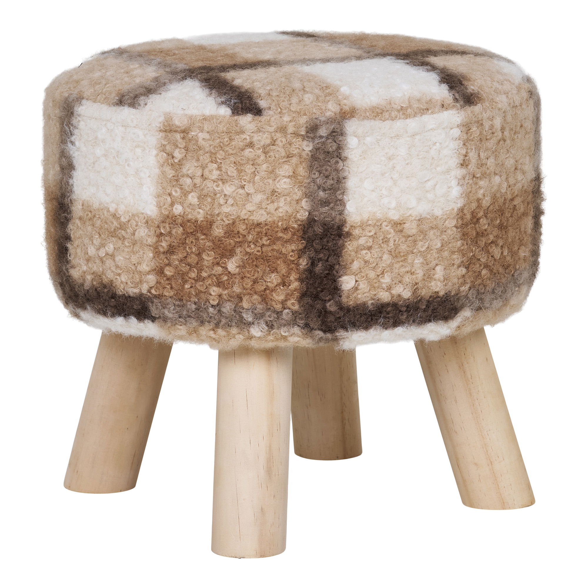 House Nordic Aberdeen Taburet Taburet  Brun Mix ø31x29    Hn1261