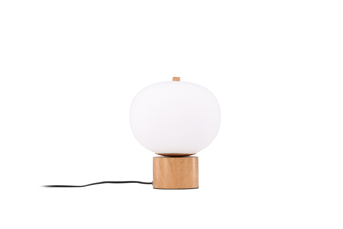 Venture Design Cholet Bordlampe Hvid Glas   Natur Jern
