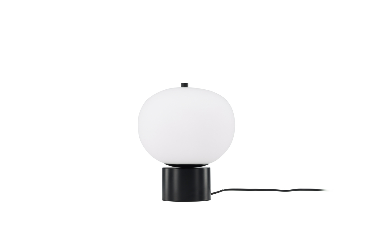 Venture Design Cholet Bordlampe Hvid Glas   Sort Jern