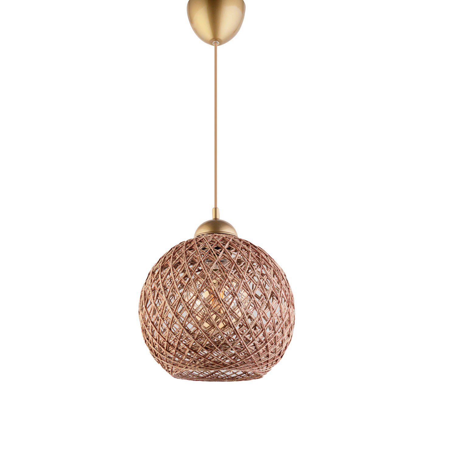 Lumi Asy073 Loftlampe Brun Bomuld   Plast