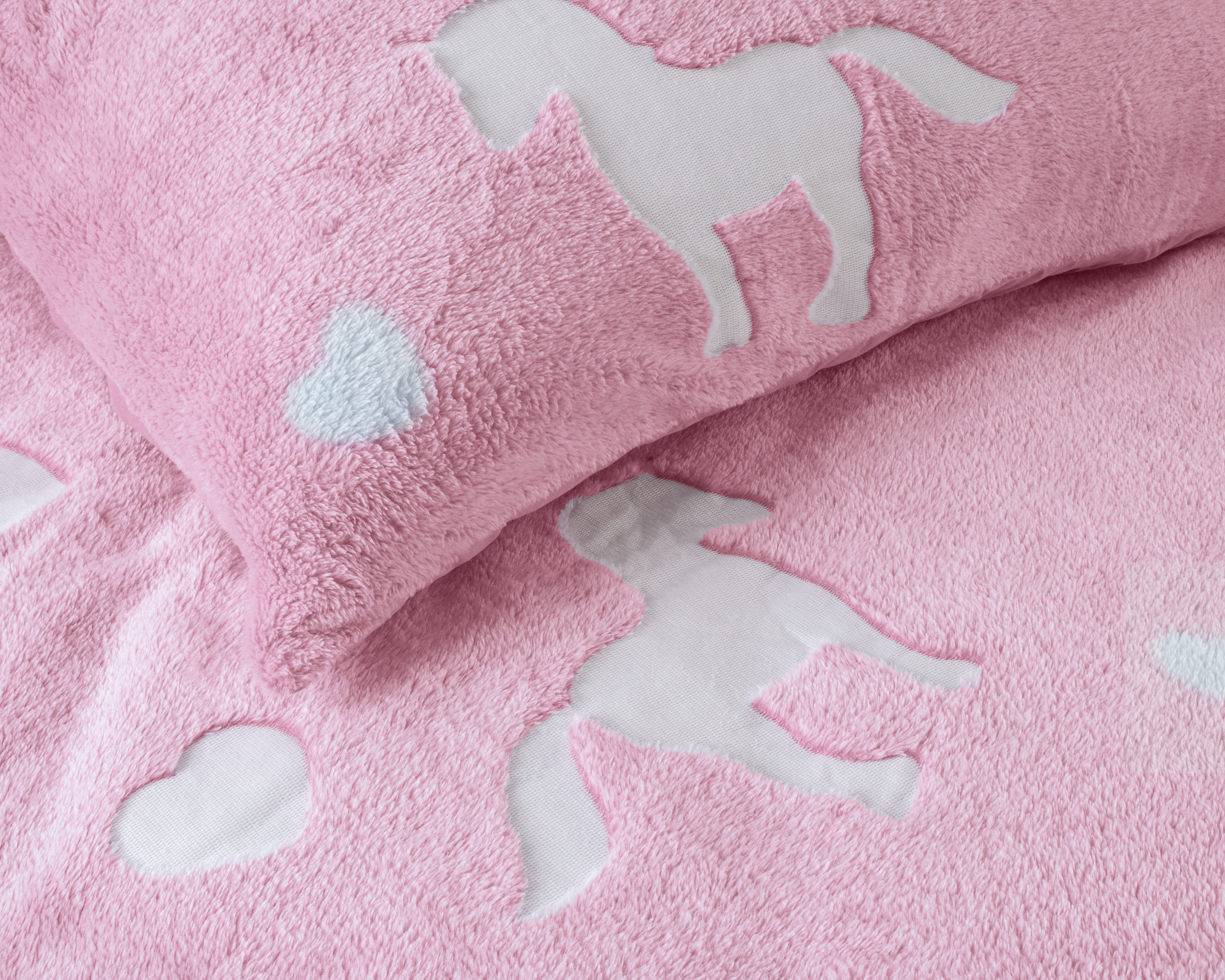 Glow   The Dark Unicorn Sengesæt  Pink  140   220