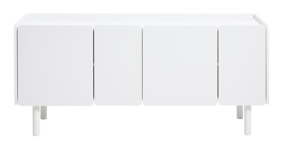 Bera Skænk       Låger Og   Hylder Hvid Mdf Og Jern   :160