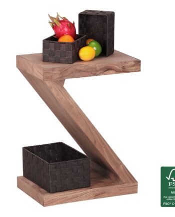 -formet Sidebord   Sofabord   Fscâ -certificeret Træ  Håndlavet  Brun