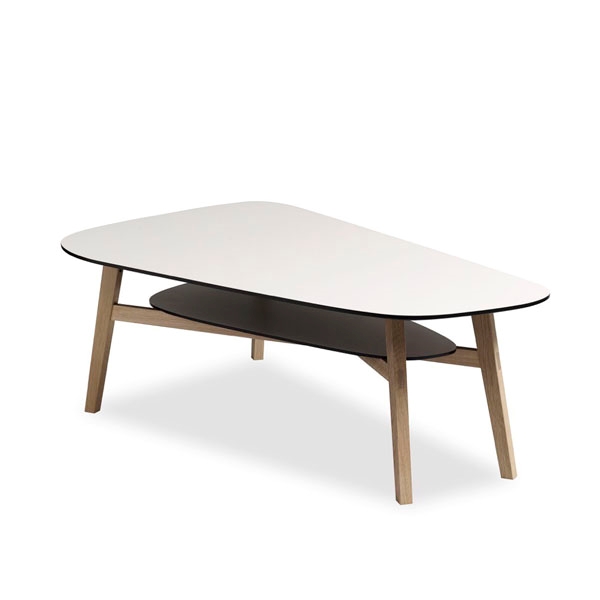 Andersen Furniture C1 Sofabord 140   83 Cm Højrevendt Eg Sort Mat Lak Massiv