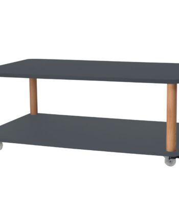 Ashme Sofabord Med Hjul  64x105 Cm  Grafit