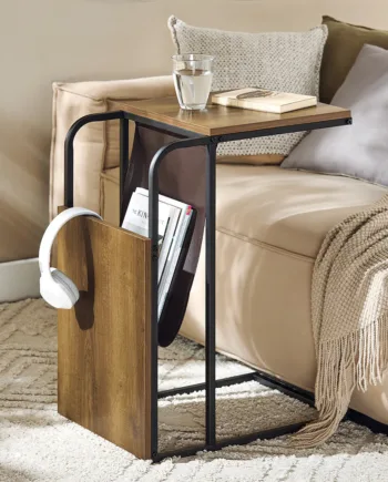 -formet Sofabord  God Til Arbejde På Laptop  50x36x65 Cm  Brun