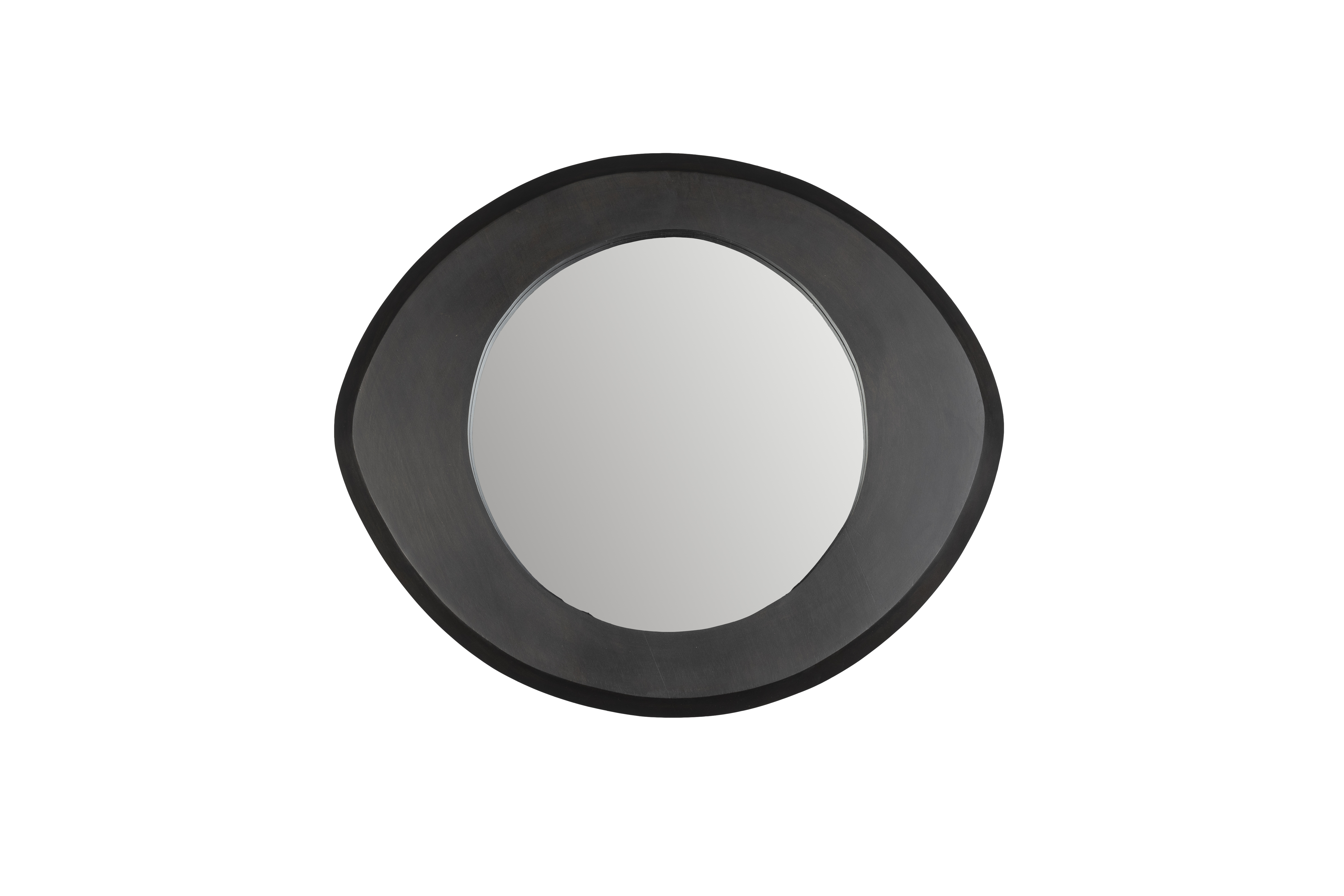 Dutchbone Aren Vægspejl    Organisk Spejlglas Og Sort Mangotræ  55x47