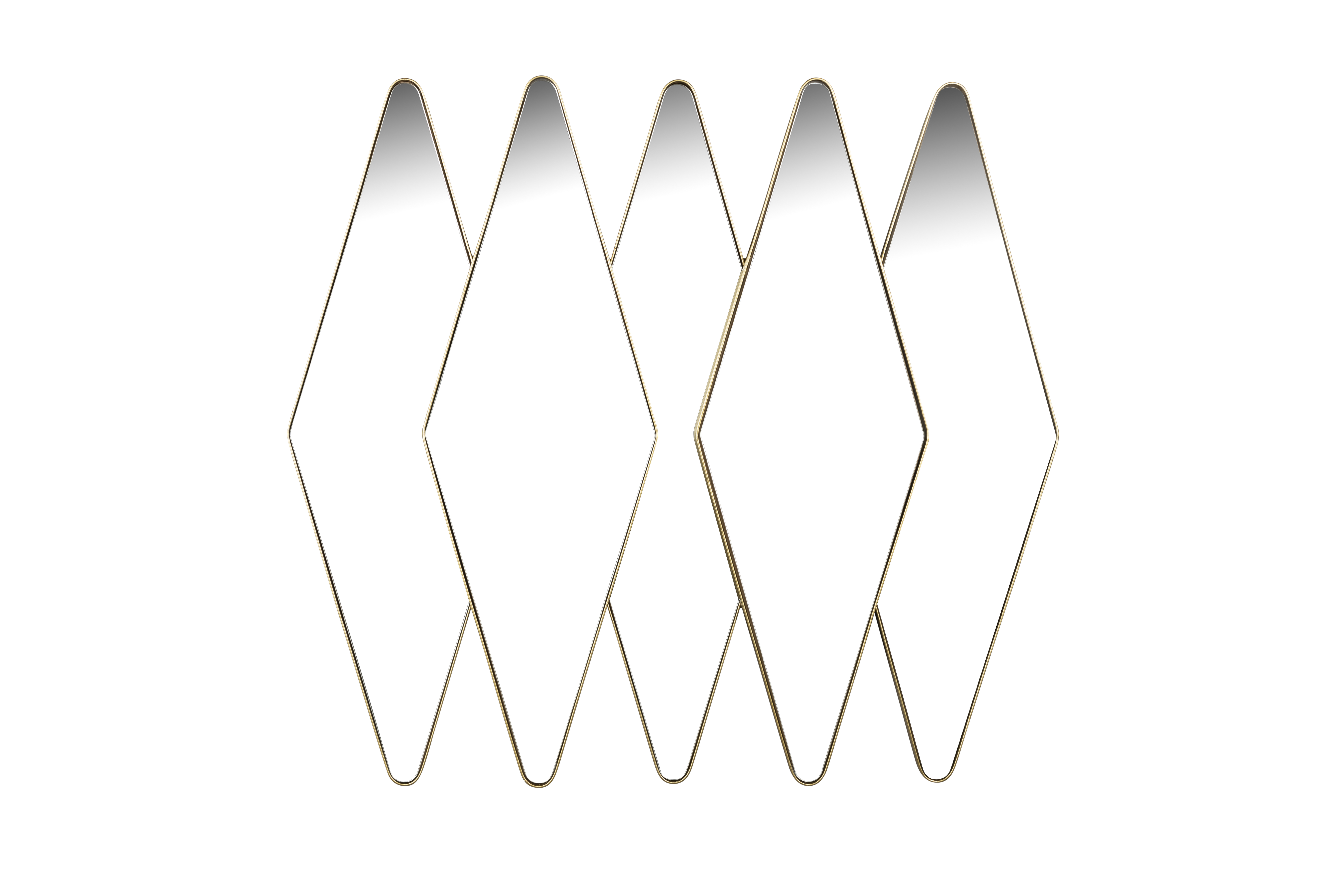 Dutchbone Kyoko Vægspejl  Diamantformet Spejlglas Og Messing Strygejern  70x77