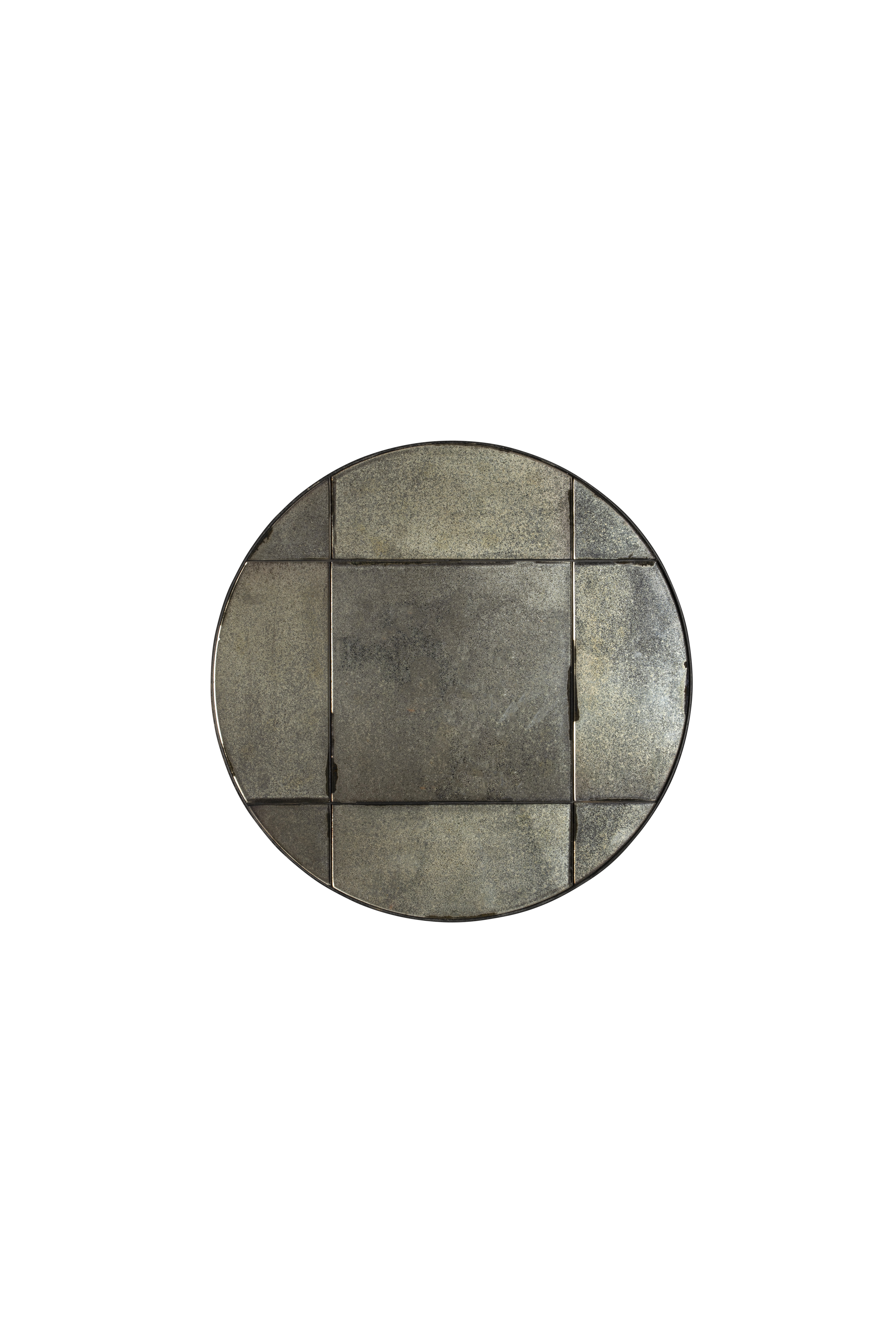 Dutchbone Mado Vægspejl    Rund Spejlglas Og Grå Træ  ø40