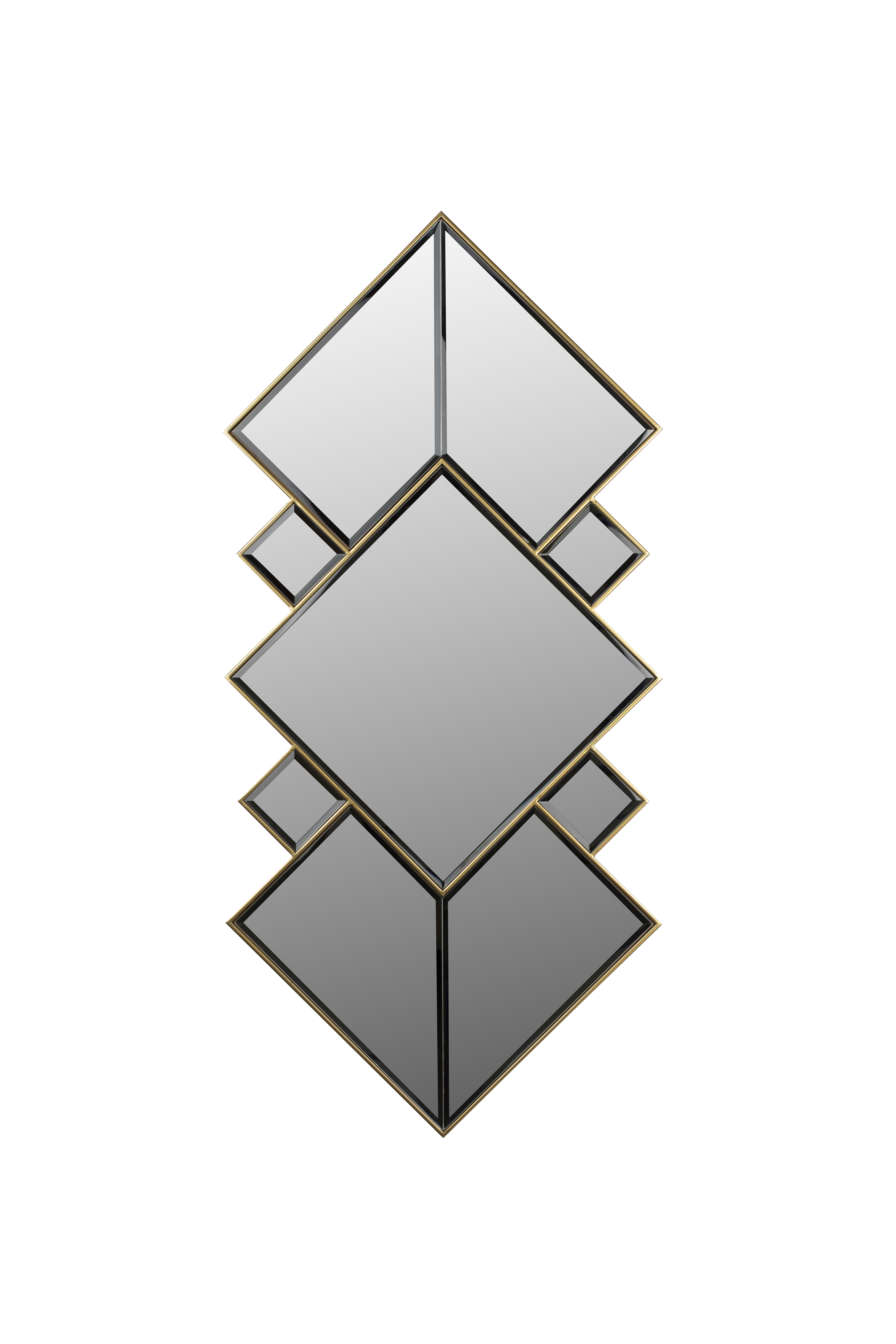 Dutchbone Miyu Vægspejl Spejlglas Og Guld Metal  107x51