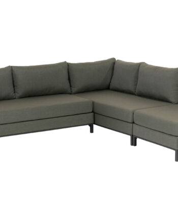 Exotan Capri Loungehjørnesofa  Højre Grøn Stof Og Aluminium