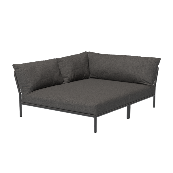 Houe Level   Cozy Corner Venstrevendt Dark Grey Basic