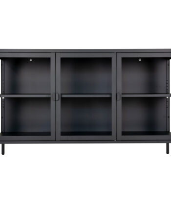 House Nordic Brisbane Skænk       Glaslåger Sort Stål  140x40