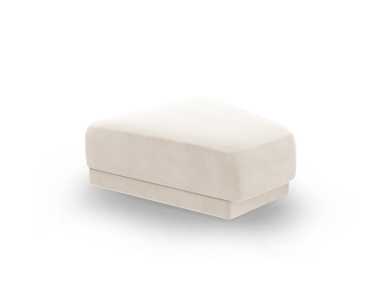 Micadoni Miley Modulær Puf Lys Beige Fløjl  83x78x40