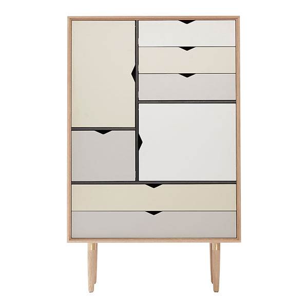 Andersen Furniture S5 Reol Eg Sæbe Farvede Fronter