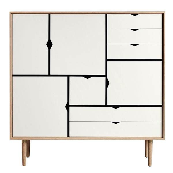 Andersen Furniture S3 Reol Hvide Fronter Eg Sæbe