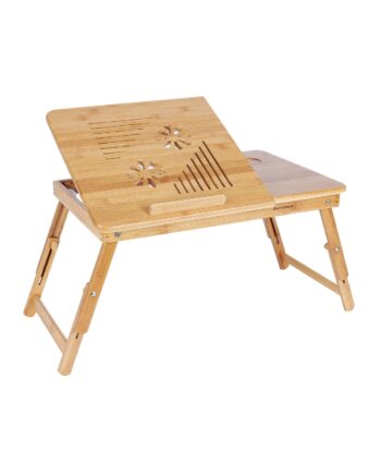 Bambus Laptopbord  Sammenklappeligt Bord  Med   Vippevinkler  55   35    21-29  Cm