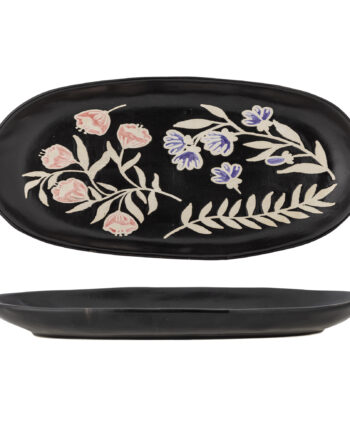 Bloomingville Amberly Serveringsbakke Sort Stentøj  L41xh4xb19
