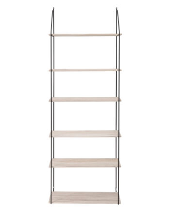 Bloomingville Lea Reol Natur Sort Paulowniatræ Metal       Hylder  :177cm X65cm   15cm