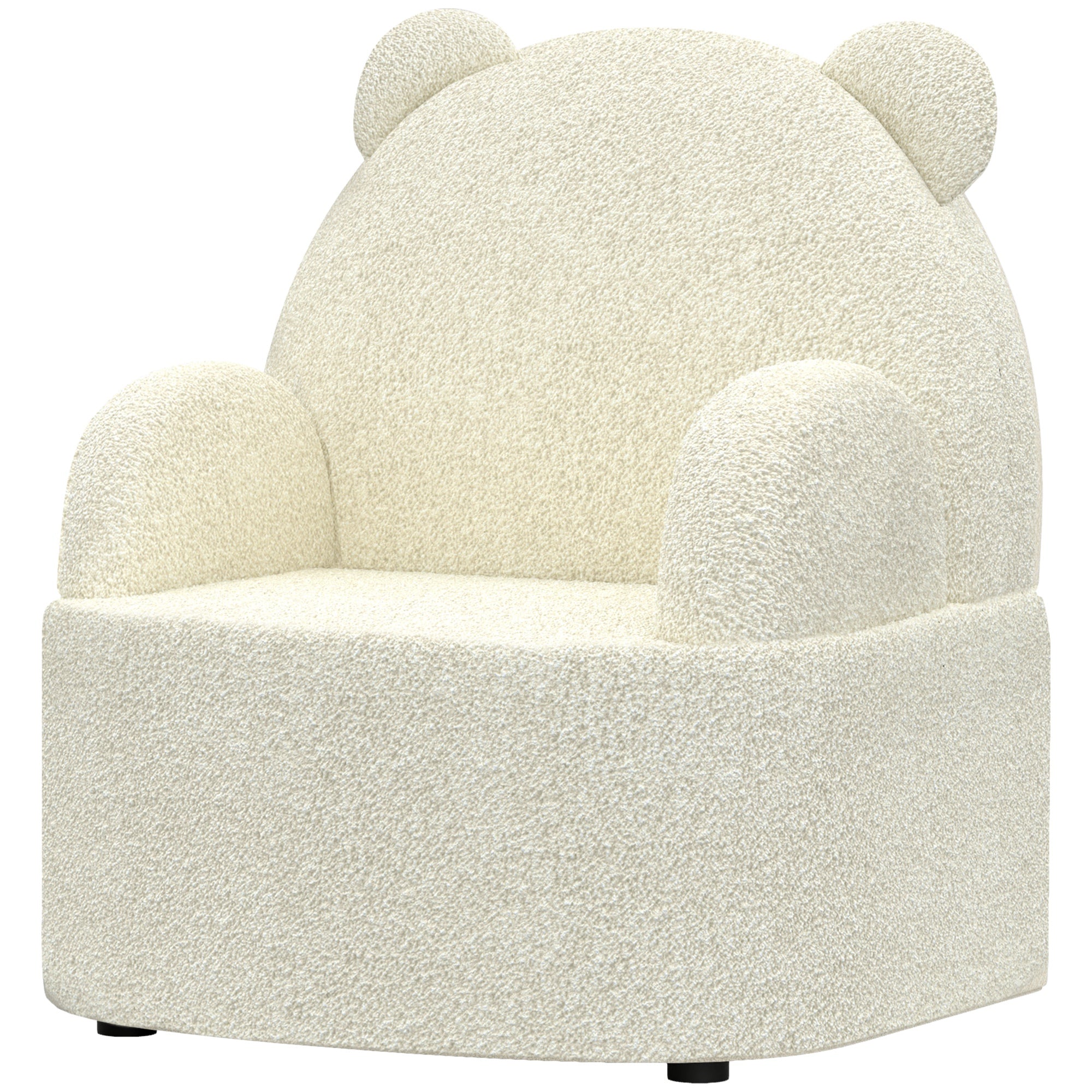 Børnelænestol  Bjørneformet  Blød Teddyfleece  Op Til   år  52x48x59 Cm  Beige