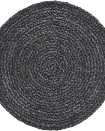 Dækkeservietter  Bordskåner House Doctor Circle   Naturlige Majsblade ø38 Cm Grå Blå Pakke Med