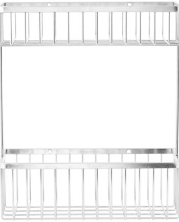 Dobbeltkurv Til Badeværelset House Doctor Bath   Rustfrit Stål 33x11x28 Cm