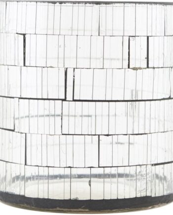 Fyrfadsstage Lysholder House Doctor Brooken ø10   H10 Cm Transparent Glas Med Cementdetalje