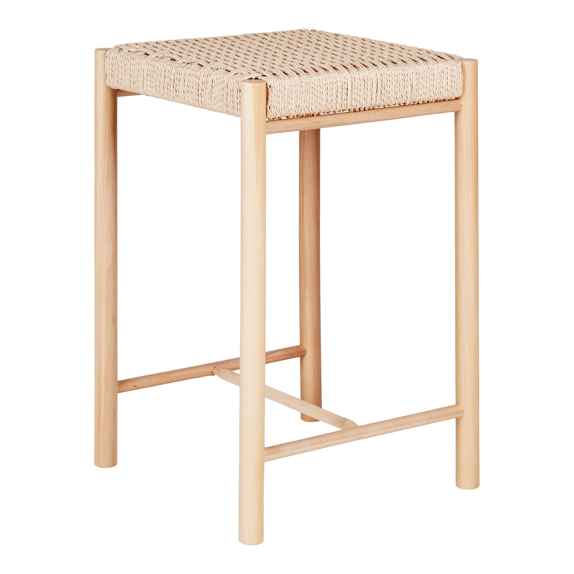House Nordic Abano Counterstol     Fodstøtte Natur Papirsnor Og Natur Poppeltræ