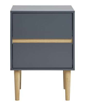 House Nordic Bisley Sidebord       Skuffer Mørkegrå Mdf Og Fyrretræ  40x35