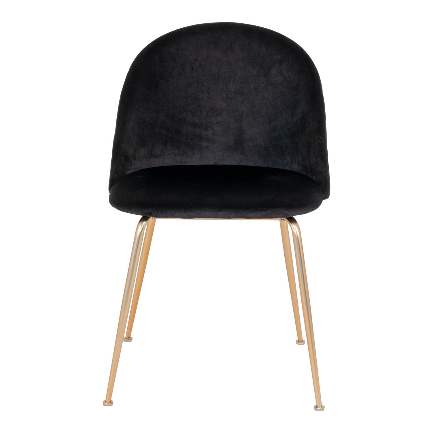 House Nordic Geneve Spisebordsstol Sort Velour Og Messing Stål