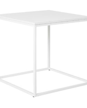 House Nordic Vita Hjørnebord  Kvadratisk Hvid Melaminfolie Og Hvid Stål  45x45