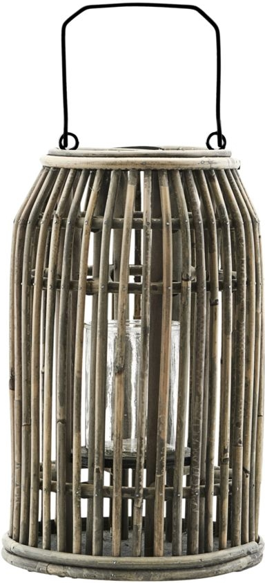 Lanterne House Doctor Ova ø20ã H32 Cm Natur Rattan Glas Metal Hyggelygte Nordisk Design