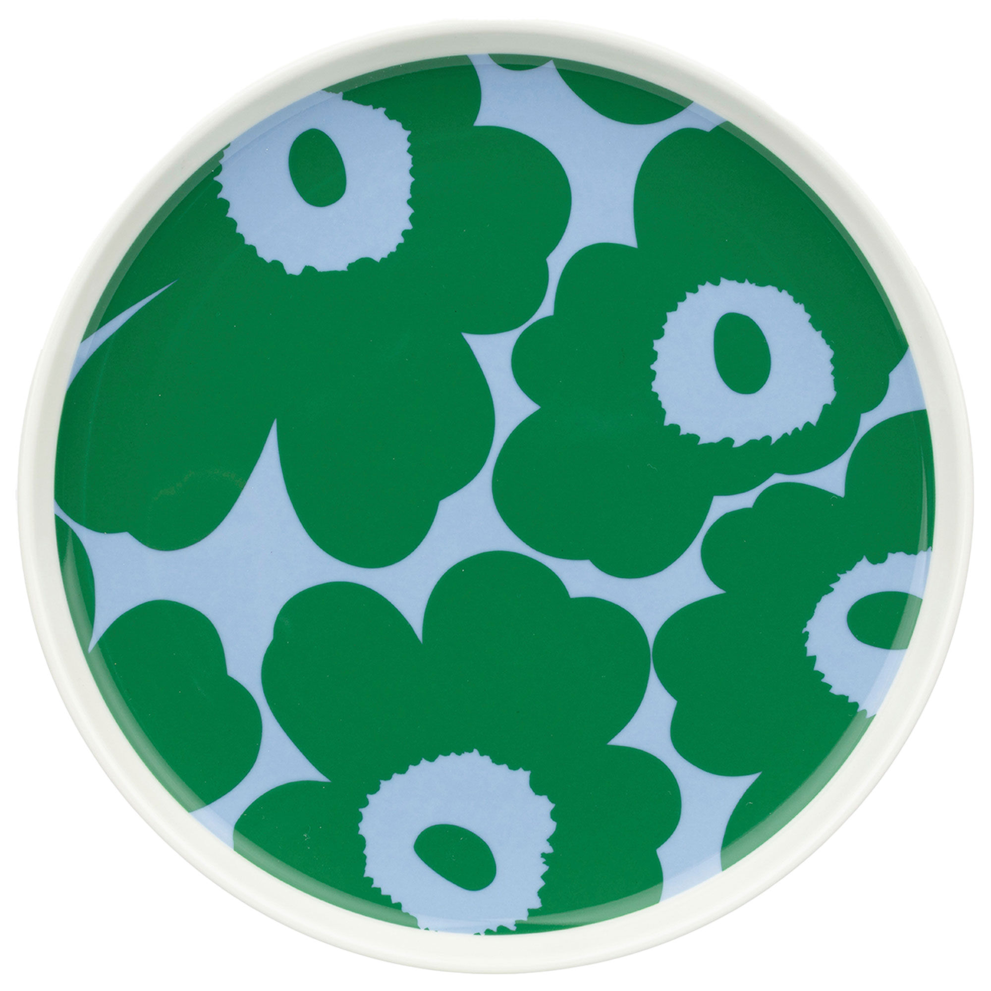 Marimekko Unikko Asiet 20 Cm Hvid Grøn Lyseblå