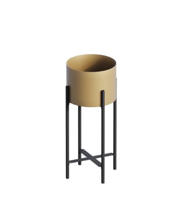 Nordvärk Ged-026-  Blomsterstander Guld Og Sort Metal   :48