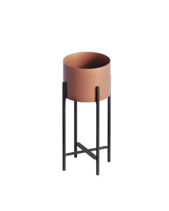 Nordvärk Ged-026-  Blomsterstander Kobber Og Sort Metal   :48