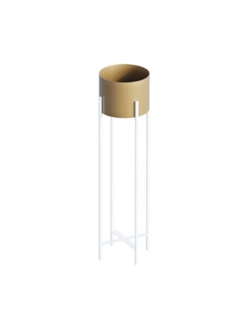 Nordvärk Ged-025-  Blomsterstander Guld Og Hvid Metal   :78