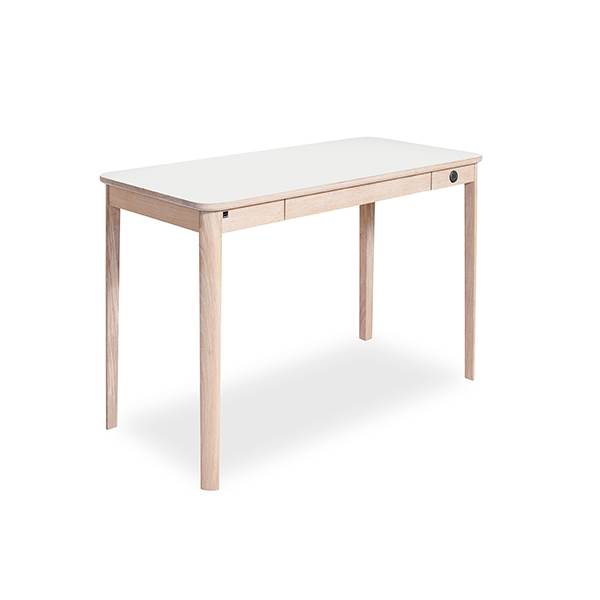 Skovby Sm131 Skrivebord 55   115 Cm  Hvidolieret Eg    Hvid Laminat Bordplade