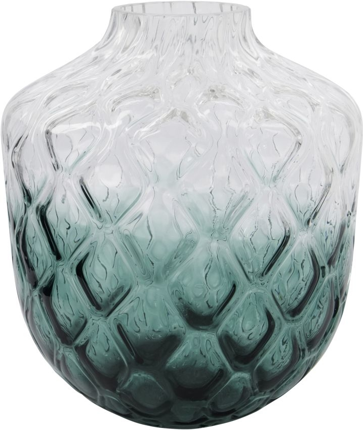 Vase House Doctor Art Deco Dekorationsvase Mundblæst Glas Grøn Gradient ø24 H31 Cm