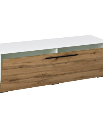 Vcm Nordic Arila   Tv-bord       Låge Og   Rum Hvid Og Natur Træ  115x40