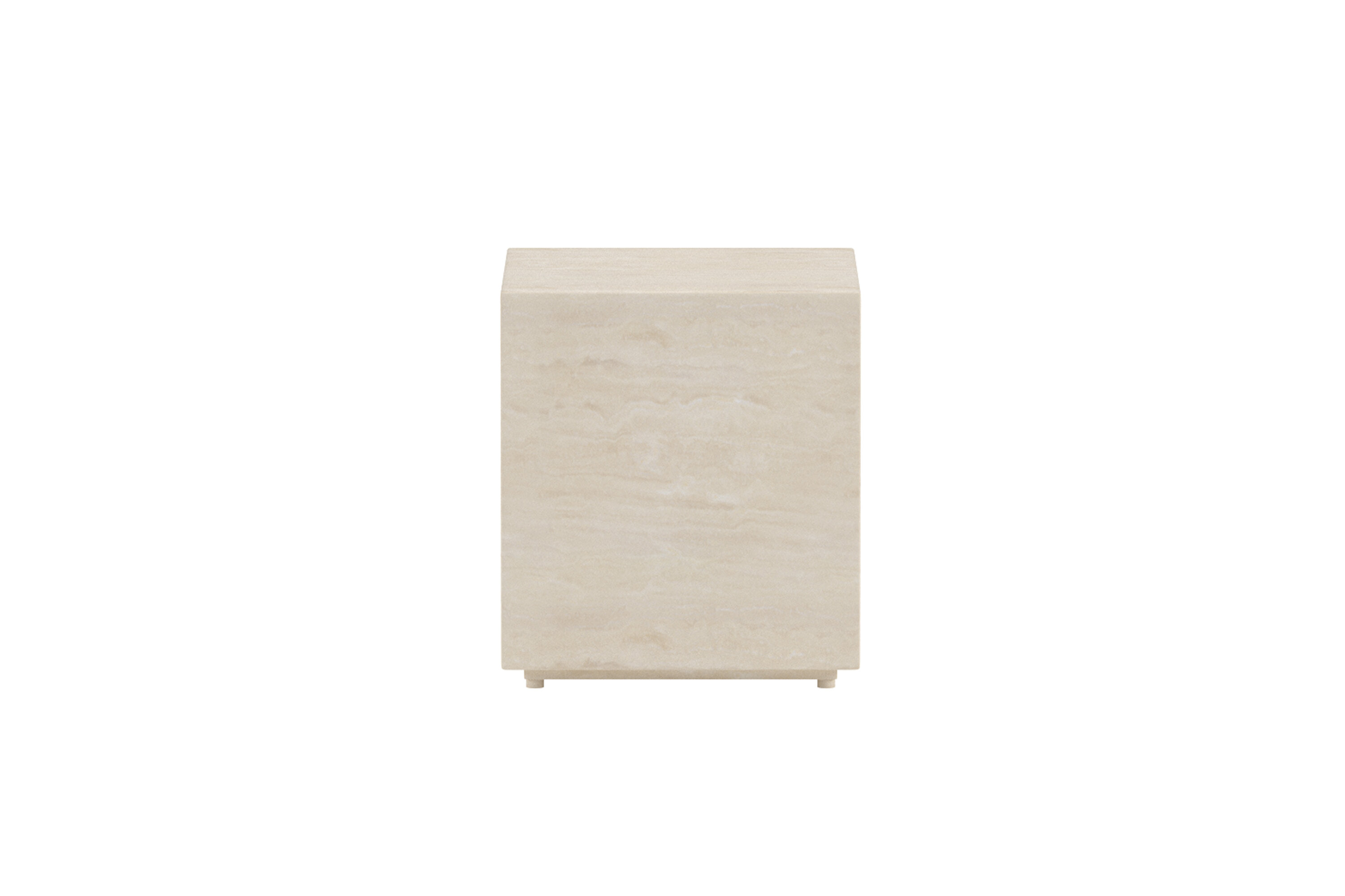 Venture Home Lissabon Udendørs Sidebord  Kvadratisk Beige Aluminium Og Polypropylen  40x40