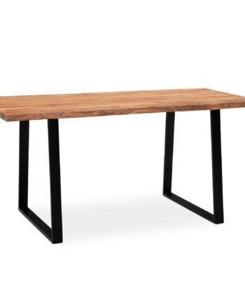 160x80x76 Cm Akacie Massivt Træ Metal Computerbord Med Trækant